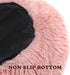 otoez Kitten Puppy Bed 15.7" Pink, Extra Small Round Dog Cat Beds, Anti-Anxiety Plush Calming Donut Bed