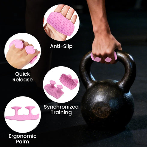 Losaria 2 2026 PCS Upgraded Version Grips for Weight Lifting, Silicone Anti-Slip Lifting Grips, Pull Up, Bar Pad