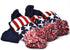 GOOACTION 3PCS Knitted Golf Head Covers 1-3-5 for Driver and Fairway Woods, Vintage Red Stars and Stripes