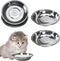 4 Pcs Stainless Steel Cat Bowls, 7.1 Inches Metal Cat Food Bowls, Whisker Fatigue Shallow Dish, Elevated Food Bowls for