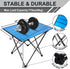Portable Folding Camping Table, Lightweight Aluminum Camp Side Table with Carry Bag for Outdoor Beach Picnics