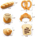 Bread Catnip Toys - Indoor Interactive Chew Bite Kick Toy Set, 6 Pack Plush Catmint Birthday Presents