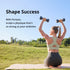 Portzon 10 Colors Options Compatible with Set of 2 Neoprene Dumbbells, 1-15 LB, Anti-Slip Hex Shape
