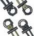 PSKOOK Survival Paracord Necklace with Flint and Steel, Fire Starter Necklace for Camping, Hiking, and Backpacking