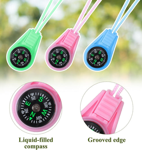 ValueBargain 9 Pcs Plastic Compass, Mini Compass for Kids Classroom & Outdoor Activities, Compasses Bulk for Navigation