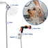Dog Shower Attachment Water Hose Nozzle Sprayer Set with Metal 3-Way Diverter & 6.6 Ft Long Hose