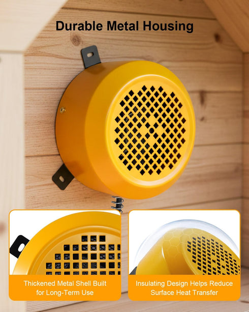 DYVBXS 400W/800W 9.8ft Dog House Heater with Adjustable Power, Pet Warmer for Kennels Chicken Coops Rabbit Hutches