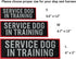 2 Pcs Reflective Service Dog in Training Patch Set, Hook and Loop Fastener for Dog Vest Harness