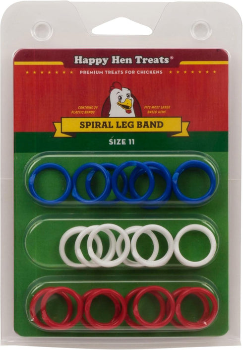 Happy Hen Treats Spiral Leg Bands for Pets, Size 11