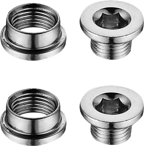 Rear Derailleur Hanger M8 Chainring Mounting Fastener Dropout, Pack of 2 (2 Nuts / 2 Bolts)