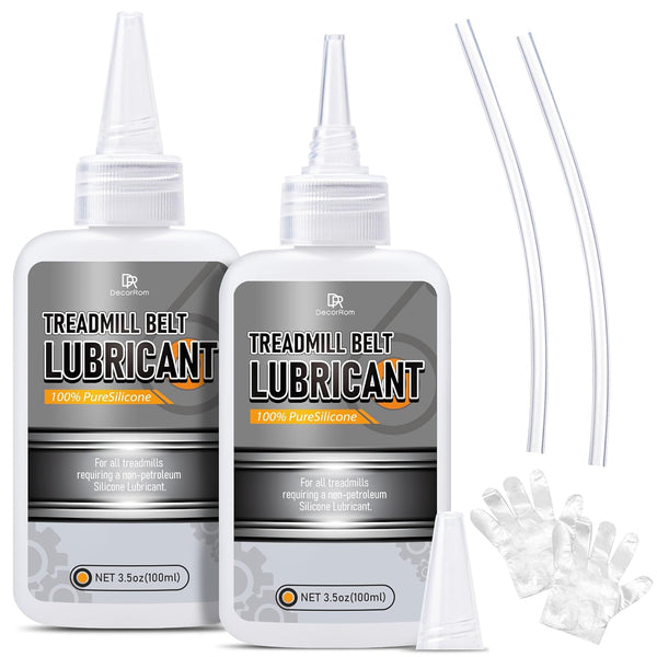 DecorRom Silicone Treadmill Lubricant - 7oz Treadmill Lube with Application Tubes, 100%