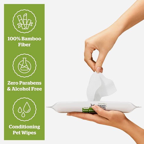 Pogi's 120 Dog Grooming Wipes Travel Packs - Hypoallergenic Cleaning & Deodorizing Wipes for Dogs, Fragrance Free