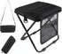 Zghncslong Portable foldable backpack stool, Camping Chair, with dual storage pockets and side