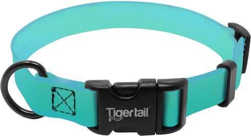 Urban Nomad Dog Collar - Waterproof, Odor Proof, Durable, Anti-Mat & Lightweight - Premium Coated Nylon - Teal, Medium