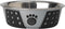 PetRageous 13097 Fiji Stainless Steel Non-Slip Dog Bowl 1.75-Cup Capacity, 5.5-inch Diameter, Light Grey and Black