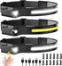 Rechargeable Headlamp 3PCS, LED Flashlight with Motion Sensor 230° Wide Beam, 5 Light Modes, Waterproof, Ultralight