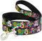 Buckle-Down Pet Leash - Mini Minnie Fashion Poses/Polka Dot Black/White/Multi Color - 6 Feet Long - 1" Wide