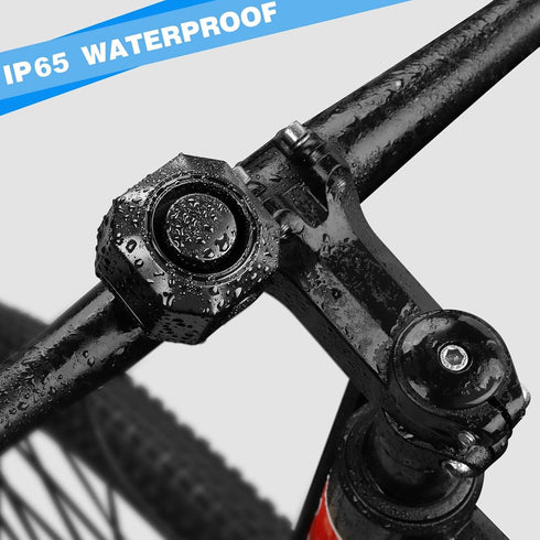 WSDCAM Rechargeable Electric Bike Horn Alarm, 110dB Loud Waterproof Bicycle Horn with Vibration Alarm