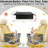25lbs Dog Car Seat for Small Dogs, Fuzzy Dog Car Seat Up to Stable, Waterproof, Foldable with Clip-On Safety Leash, Pet