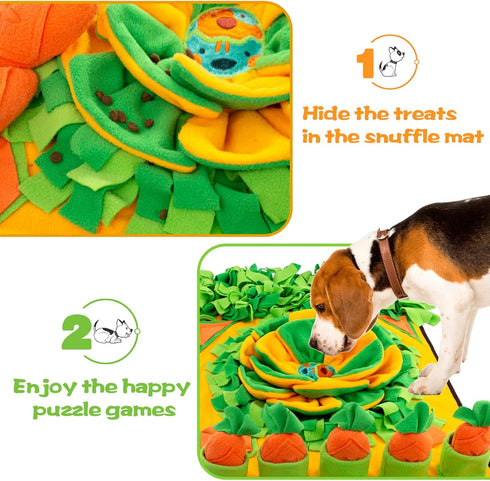 (31''x19'') Pet Snuffle Mat for Dogs Sniff Mat Nosework Feeding Mat Slow Feeder Interactive Dog Puzzle Toys