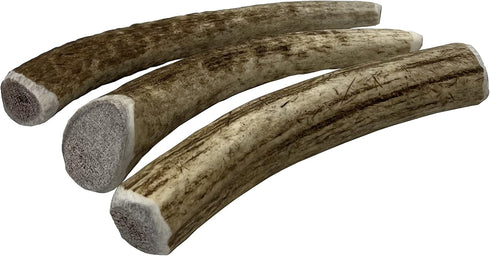 Elk Antler Chews for Dogs | Naturally Shed USA Collected Elk Antlers | All Natural A-Grade Premium Chews | 3-Pack