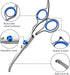 Dog Grooming Scissors Kit - Includes Curved, Thinning, Straight Scissors, Comb, Nail Clippers for Small Dogs & Puppies