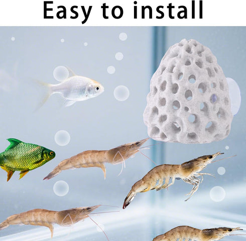 Penitue Shrimp Hides for Aquarium, Multi-Hole Shrimp Dome Hide with Suction Cup Coral Design Betta Fish Toys Fish Tank