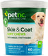 Petnc Natural Care Dog Skin and Coat Supplement, 60 Chewables, with Omega 3, EPA & DHA, Promotes Healthy Skin & Glossy