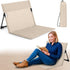 Jetec Foldable Floor Backrest Chair Portable Camping Chair with Storage Bag Light