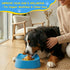 Termony 4 (2,Bicolor) Non-Slip Slow Feeder Dog Bowl, Silicone Lid & Rolling Ball for Liquid/Wet Food. Suction Cup Lick