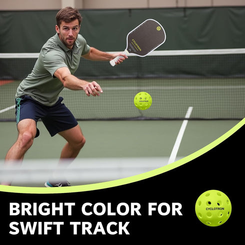 6-Pack 40 cyclotron Premium Pickleball Balls - USAP Approved, Holes Outdoor/Indoor Pickle Balls with Bag, Perfectly