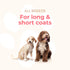 PAWFUME 2-in-1 Pet Brush - Dog & Cat Grooming Brush, Soft Brush for Long & Short Haired Pets