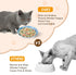 Ceramic Cat Food Bowl Set, Wide Shallow Bowls for Relief Whisker Fatigue, Colorful Flat Cat Dish, Microwave Safe