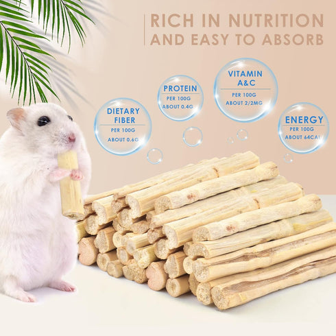 1000g/2.2Ib, Chinchilla Bissap Sweet Bamboo Chew Sticks for Rabbits Bunny Chew Sticks for Rabbits Hamster Guinea Pigs