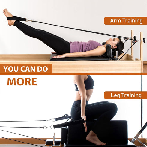 TOBWOLF 2PCS Pilates Straps, Double Loop D-Ring Straps for Reformer and Home Gym Workout