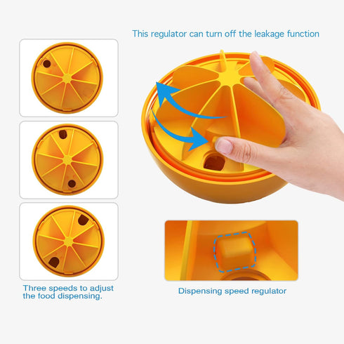 Dog Treat Ball - Food Puzzle Slow Feeder Interactive Squeaky Toys for Medium/Large Dog Breeds