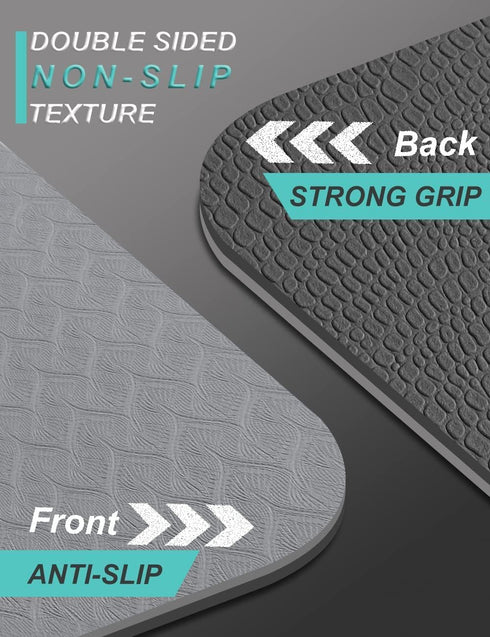 Yoga Mat Double-Sided Non Slip - 72'' x 32'' x 7mm Extra Wide Thick for Home Workout
