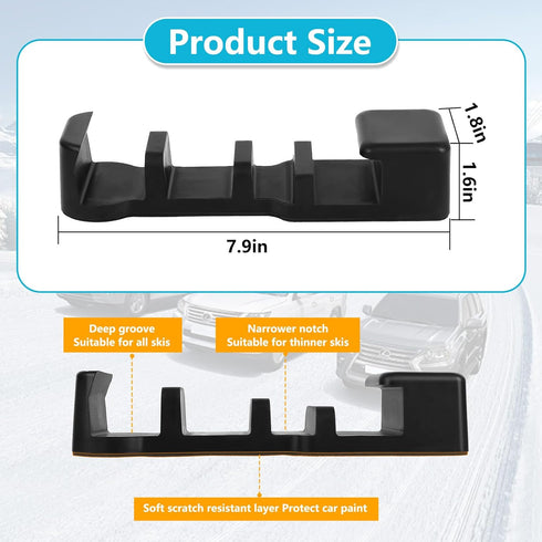 (1 Magnetic Ski Holder for Car,Magnetic Ski Snowboard Vehicle Mount,Snowboard Car Mount,Ski Accessories,Fits for Fixing