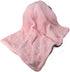 DG Plush Fleece Receiving Blanket for Dog, Cat, Pet - Soft & Warm, Travel & Outdoor, Baby Pink (24" x 32")