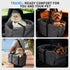 BJOP 15 lbs Small Dog & Cat Car Seat, Detachable Seat, Console Fit, Adjustable Straps, Storage Pocket & Clip-On Leash