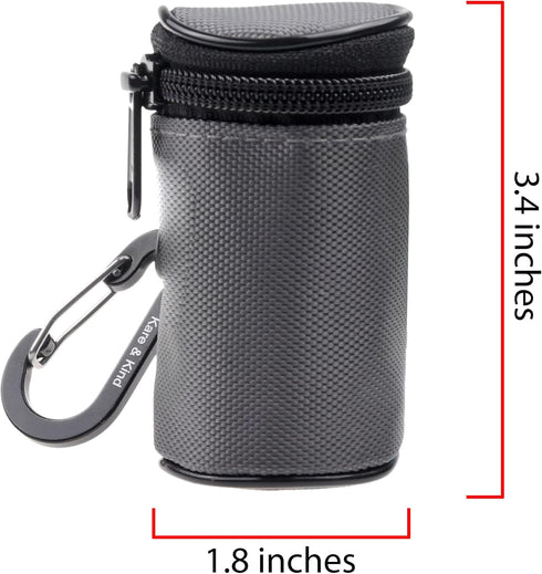 Kare & Kind Pet Waste Bag Dispenser with Carabiner - Double Layer Fabric - Zippered Poop Bag Holder and Pet Waste Bags