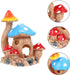 Zerodeko 1PC Resin Mushroom Hideout House, Aquarium Mushroom House Decorations, Fish Tank Cave Ornament for Small Fish Tank Landscape Hideaway Decor, Decoration