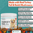 Immune 100% 90 Turkey Tail Mushroom for Dogs Gut Health & Support Supplement Natural Mushroom Blend with Reishi