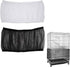 Bird Cage Seed Catcher (2 Pack), Airy Gauze Cover, Dust-Proof Mesh Net Accessories (Black + White, L)