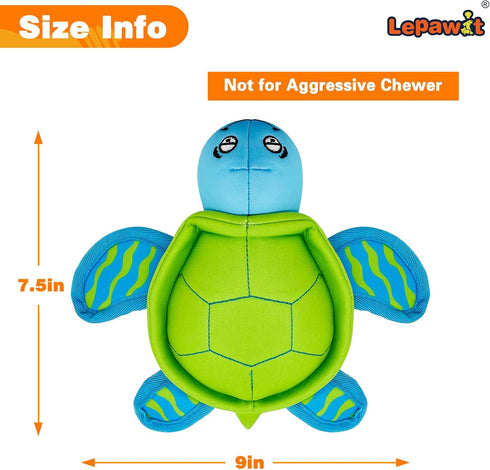 Dog Pool Toys, Floating Squeaky Water Toys for Small and Medium Dogs, Interactive Outdoor Beach Toys - Turtle