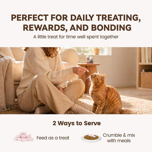 (2.5 oz) Freeze-Dried Kitten Treats with Goat Milk & Chicken Cranberry Added for Urinary Tract Support & Digestive