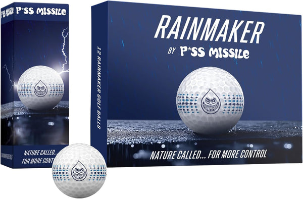 Rainmaker Golf Balls by P*ss Missile - Performance Control, Spin, Feel -
