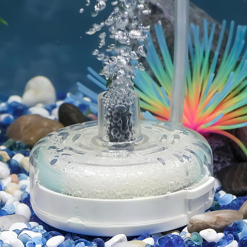 Pawfly Mini Aquarium Sponge Filter, Internal Filter with Foam and Air Stone for 5-20 Gallon Fish Tanks