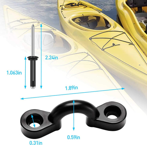 HLOGREE Kayak Handles 2/4 Pack, Replacement Handles with Rivets for Various Kayak Models