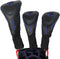 Golf Head Covers Set of 3, Vintage PU Driver and Fairway Wood Headcovers for Golf Club